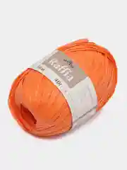 Оранжевый пряжа для вязания Raffia / пряжа "Рафия" 4 мотка