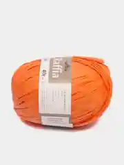 Оранжевый пряжа для вязания Raffia / пряжа "Рафия" 4 мотка