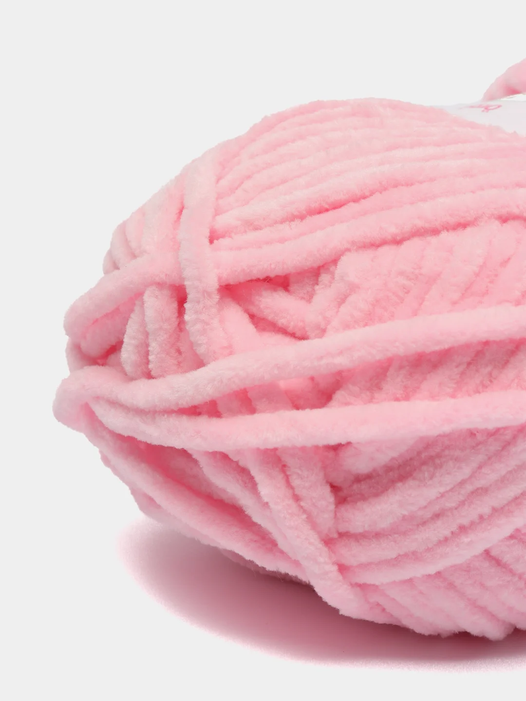 Розовый пряжа Bonbon плюшевая, полиэстер, 100 г, 120 м
