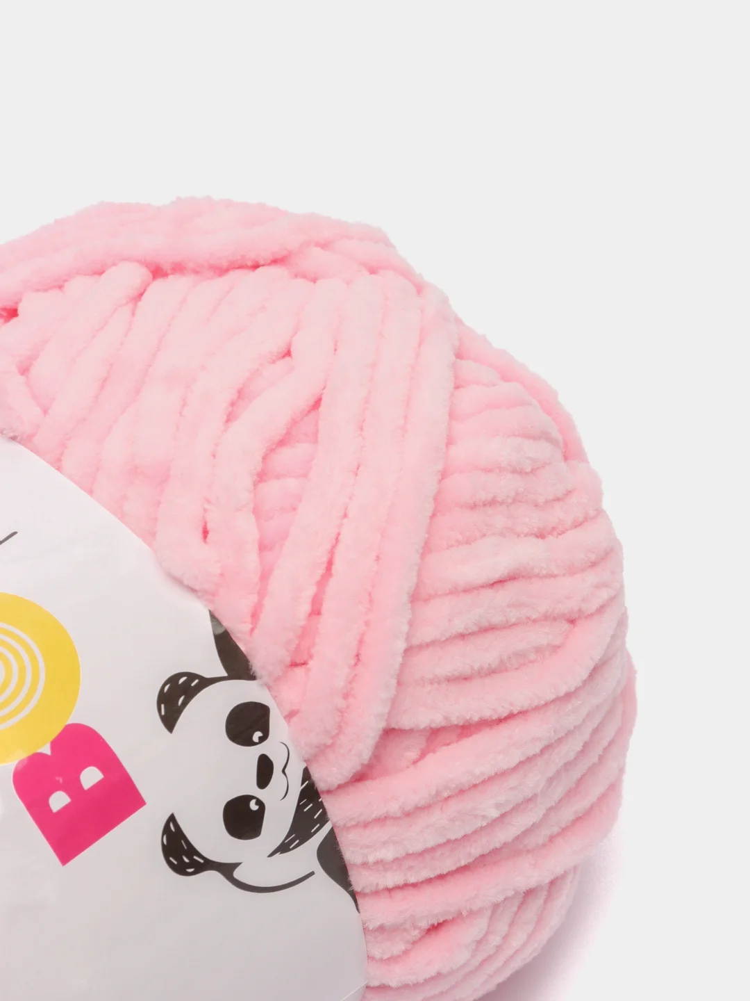 Розовый пряжа Bonbon плюшевая, полиэстер, 100 г, 120 м