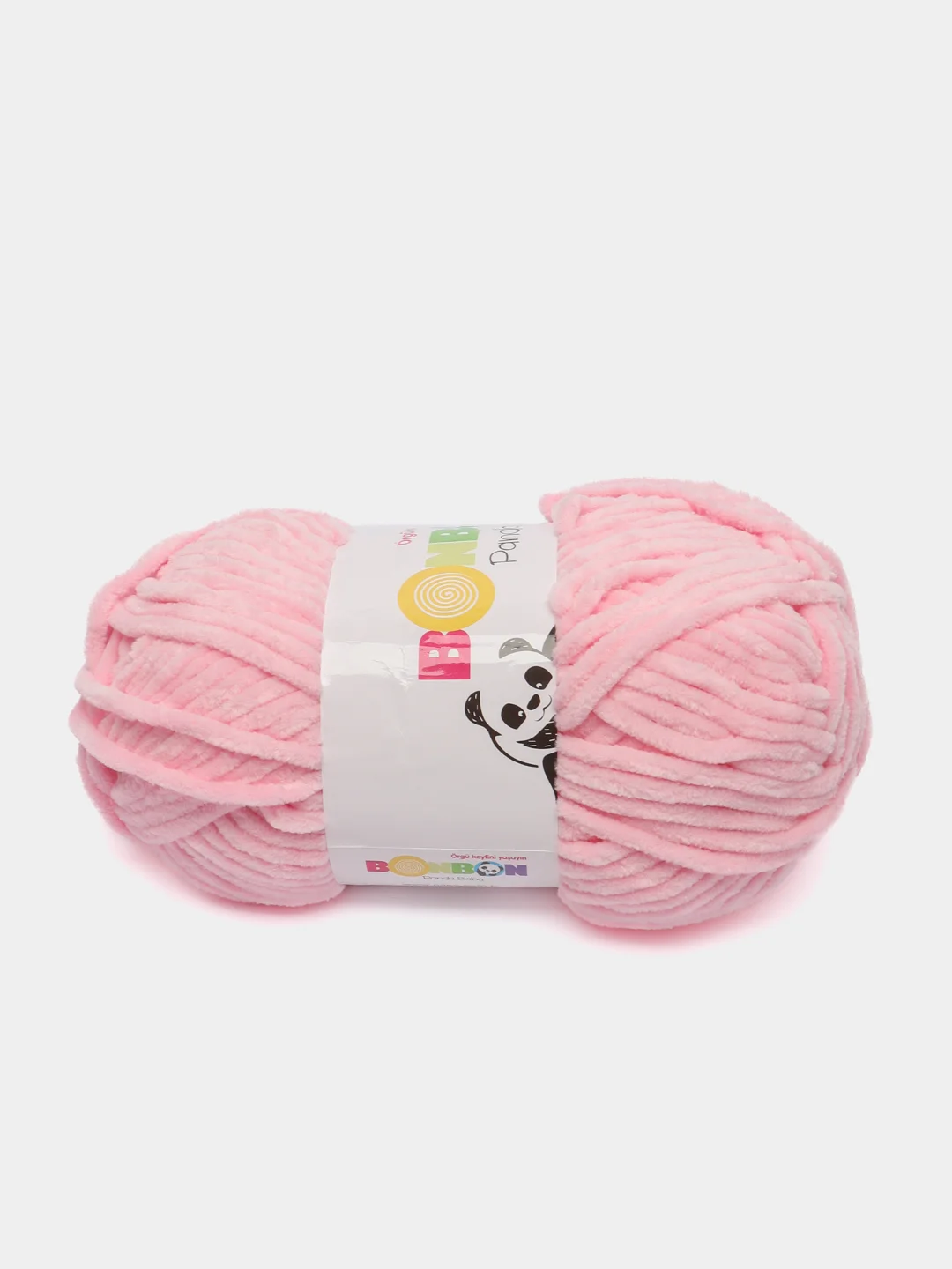 Розовый пряжа Bonbon плюшевая, полиэстер, 100 г, 120 м