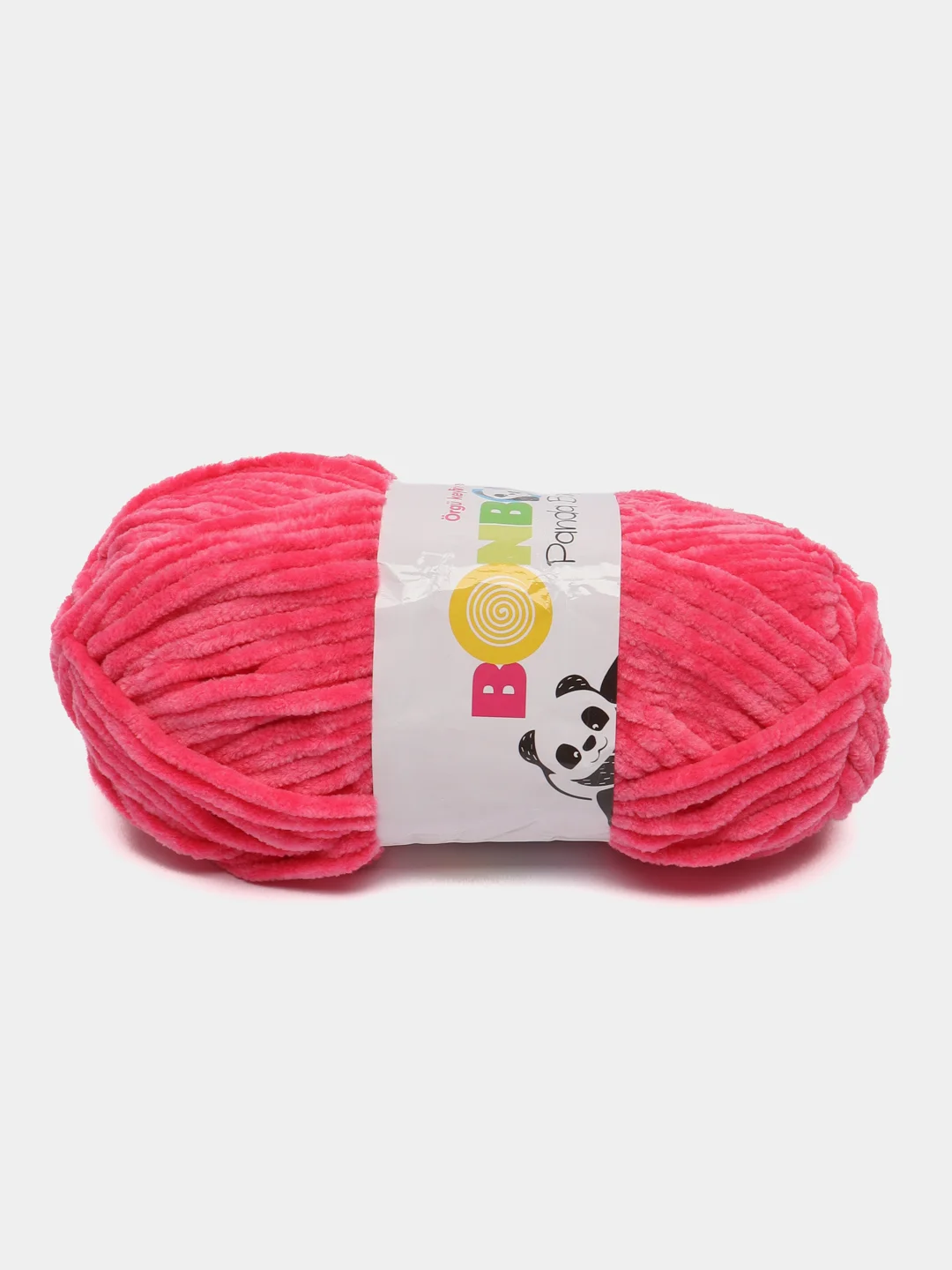 Тёмно-розовый пряжа Bonbon плюшевая, полиэстер, 100 г, 120 м