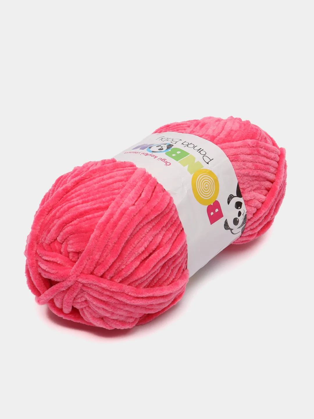 Тёмно-розовый пряжа Bonbon плюшевая, полиэстер, 100 г, 120 м