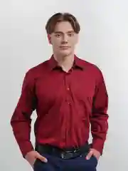 Бордовый рубашка мужская