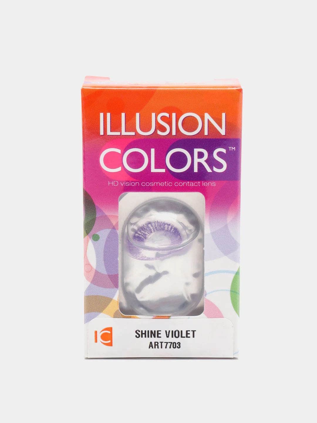 Фиолетовый цветные контактные линзы Illusion colors Shine, 2 шт, 3 месяца