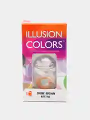 Коричневый цветные контактные линзы Illusion colors Shine, 2 шт, 3 месяца