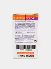 Коричневый цветные контактные линзы Illusion colors Shine, 2 шт, 3 месяца
