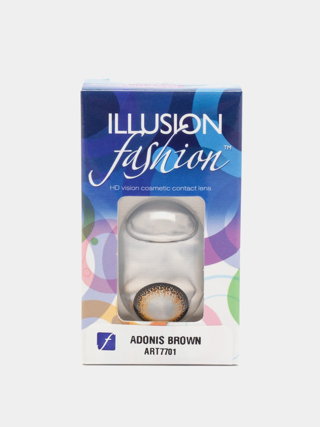 Коричневый цветные контактные линзы ILLUSION fashion adonis, 2 шт, 8, 6, 1 месяц