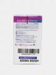 Коричневый цветные контактные линзы ILLUSION fashion adonis, 2 шт, 8, 6, 1 месяц