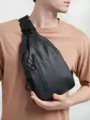 Черный сумка мужская через плечо, рюкзак