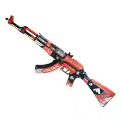 Черный деревянный автомат резинкострел АК-47 CS:GO "Кровавый спорт"