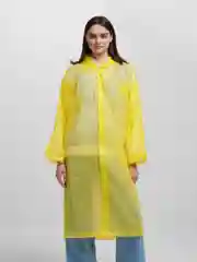 Желтый плащ-дождевик с капюшоном, многоразовый, унисекс