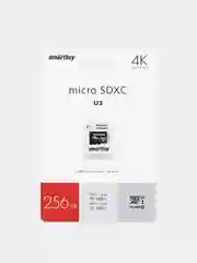 Карта памяти MicroSD SmartBuy Class 10 Pro UHS-U3, 70-90 Мб/с