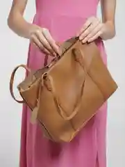 Коричневый сумка тоут