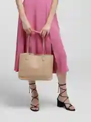 Бежевый сумка тоут