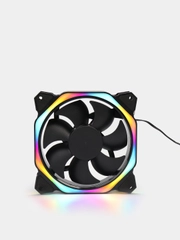 Кулер вентилятор для корпуса компьютера, с RGB подсветкой, корпусный, 12 см