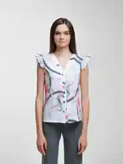 Конфетный блузка с коротким рукавом