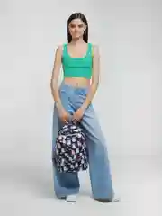 Черный рюкзак детский с принтом