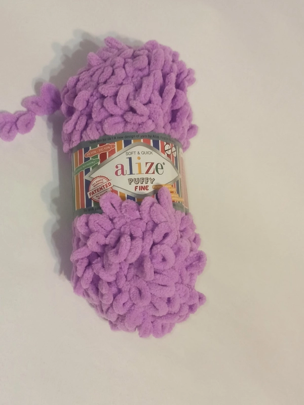 Пряжа Alize "Puffy Fine", микрополиэстер, 100 г, 14,5 м