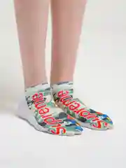 Белый носки "Барт Симпсон", короткие