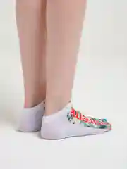 Белый носки "Барт Симпсон", короткие