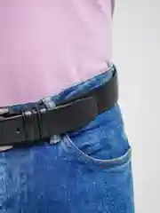 Багровый ремень мужской классический