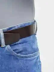 Алый ремень мужской классический