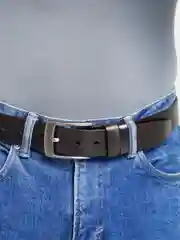 Горчичный ремень мужской классический
