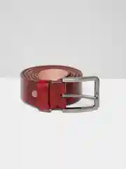 Багровый ремень мужской классический