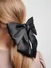 Черный бант заколка бантик 17*17см