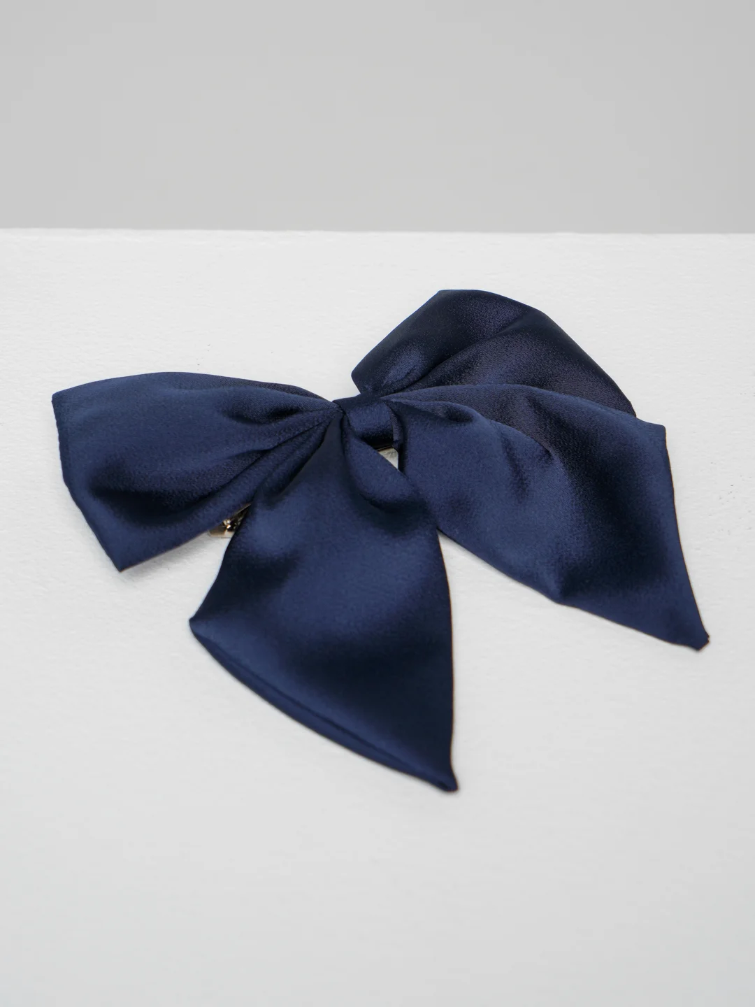 Индиго заколка Бант 15*15