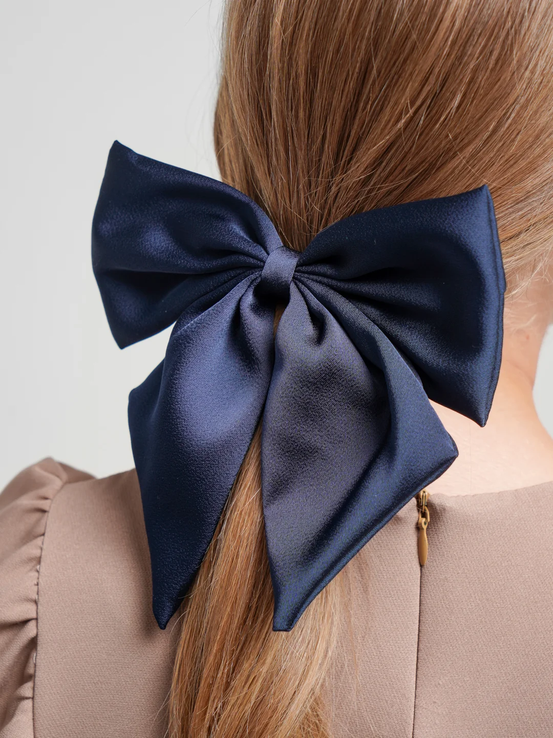 Индиго заколка Бант 15*15