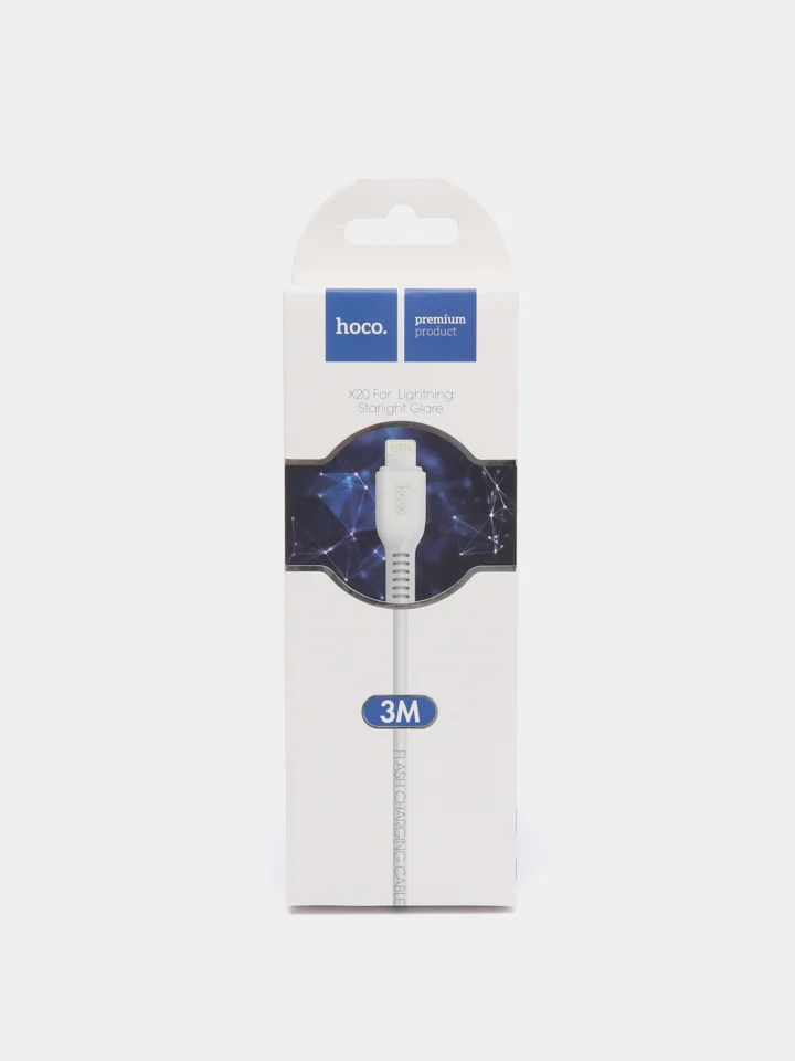 Кабель Hoco X20 3 метра Micro USB 2A, Type-C 3A