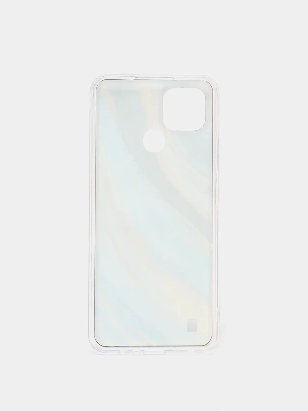 Лазурный чехол Realme C21 Реалми С21 силиконовый с мраморным рисунком