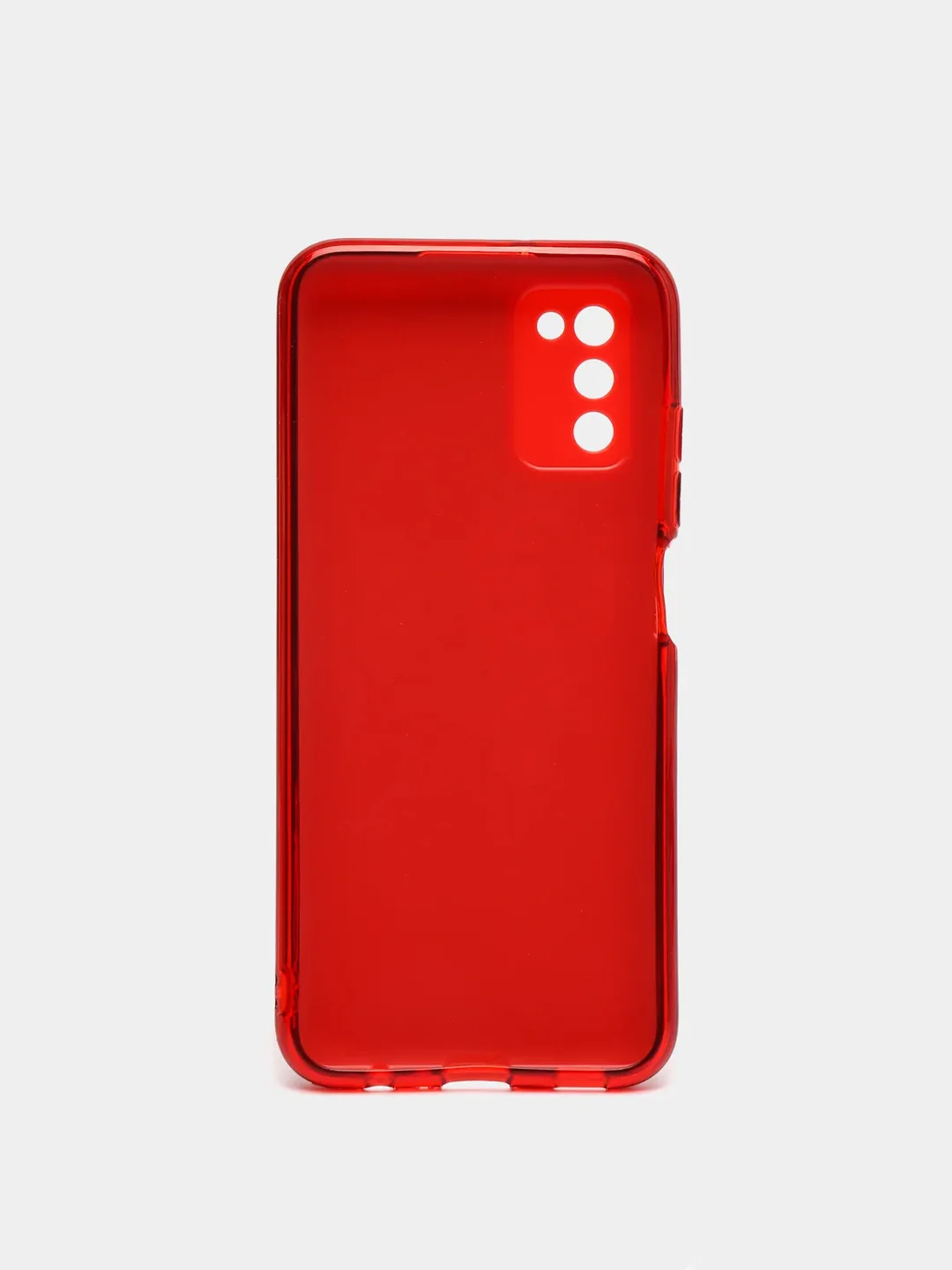 Красный чехол Samsung Galaxy A03s, Самсунг Галакси А03с блестящий сияющий с защитой камеры