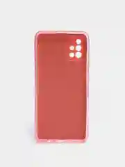 Розовый чехол Samsung Galaxy A51, Самсунг Галакси А51 с защитой камеры, блестящий