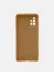 Золотой чехол Samsung Galaxy A51, Самсунг Галакси А51 с защитой камеры, блестящий