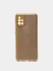 Золотой чехол Samsung Galaxy A51, Самсунг Галакси А51 с защитой камеры, блестящий