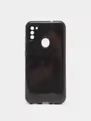 Черный чехол Samsung Galaxy A11 / M11, Галакси А11 / М11  блестящий сияющий с защитой камеры