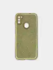 Золотой чехол Samsung Galaxy A11 / M11, Галакси А11 / М11  блестящий сияющий с защитой камеры