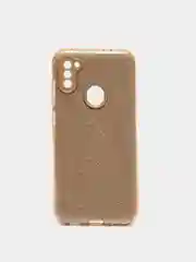 Золотой чехол Samsung Galaxy A11 / M11, Галакси А11 / М11  блестящий сияющий с защитой камеры