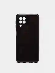 Черный чехол Samsung Galaxy A22 4G, M22, Самсунг Галакси А22 4G, М22 блестящий с защитой камеры