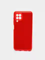 Красный чехол Samsung Galaxy A22 4G, M22, Самсунг Галакси А22 4G, М22 блестящий с защитой камеры