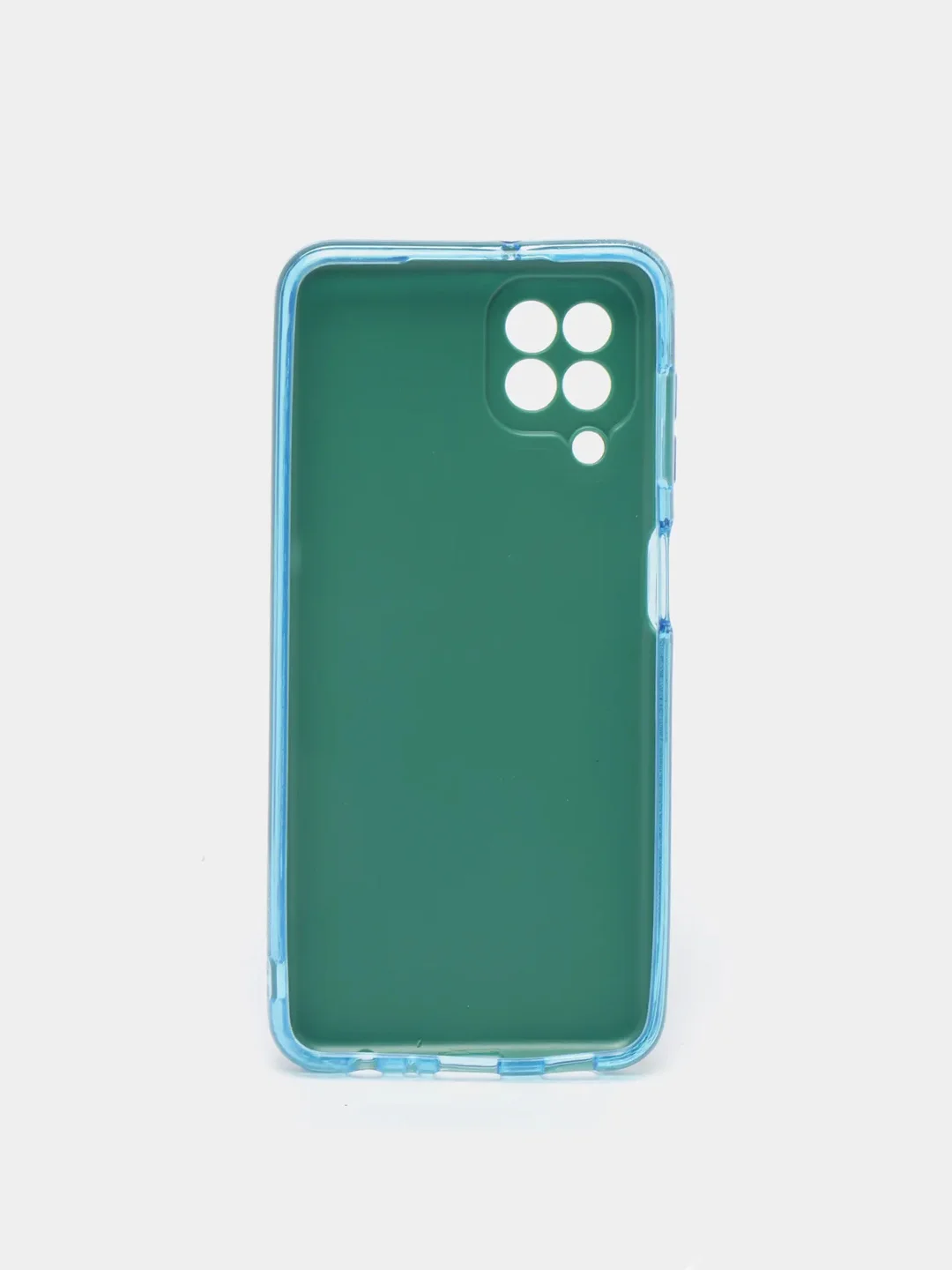 Голубой чехол Samsung Galaxy A22 4G, M22, Самсунг Галакси А22 4G, М22 блестящий с защитой камеры