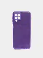 Фиолетовый чехол Samsung Galaxy A22 4G, M22, Самсунг Галакси А22 4G, М22 блестящий с защитой камеры