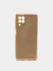 Золотой чехол Samsung Galaxy A22 4G, M22, Самсунг Галакси А22 4G, М22 блестящий с защитой камеры
