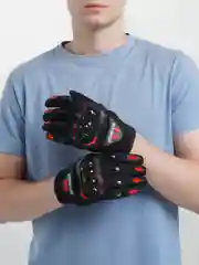 Красный мотоперчатки с защитой костяшек