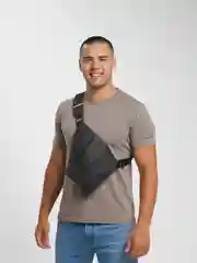 Черный мужская сумка через плечо