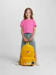 Желтый рюкзак Likee с помпоном