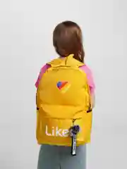 Желтый рюкзак Likee с помпоном